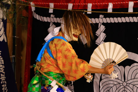 dance performances in the square,, Luannan County, Hebei Province, Chinaの写真素材