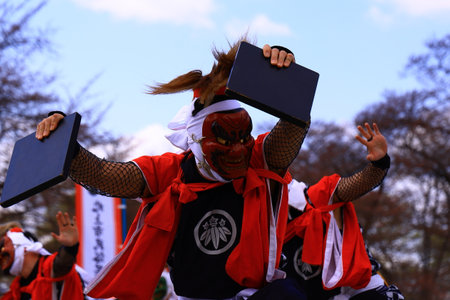 The Carnival at Basel (Basle - Switzerland) in the year 2015. The picture shows some costumed people.の写真素材