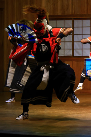 Unidentified people in traditional costume.の写真素材