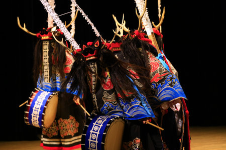 Dancers perform in a traditional costume at the annual festival of folkloric dances.