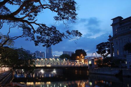 View of  singapore city in the morningの写真素材