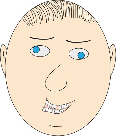 Illustration of smiling a manの写真素材