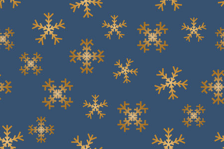 Seamless of falling snowflakes on blue backgroundのイラスト素材