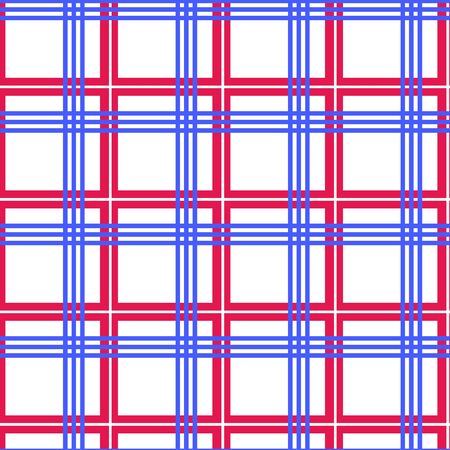 Tablecloth seamless , red and blue lines - illustration. You can use it to fill your own background.のイラスト素材
