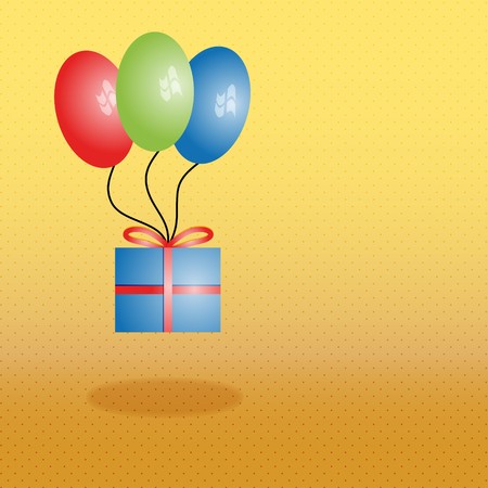 illustration of balloons with present. Background with place for your text.のイラスト素材