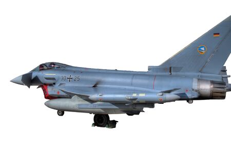 Plane Eurofighter Typhoon isolated on white background 