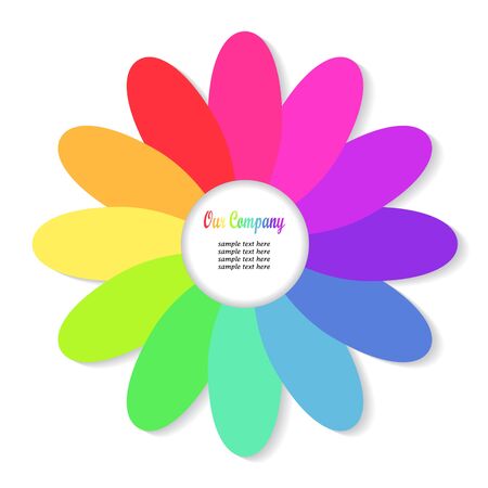 Colored floral frame with place for your text -  illustration のイラスト素材