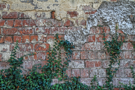 Old red brick wall texture for background.の写真素材