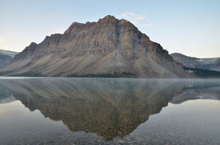 Bow Lake Banff National Park Albertaの写真素材