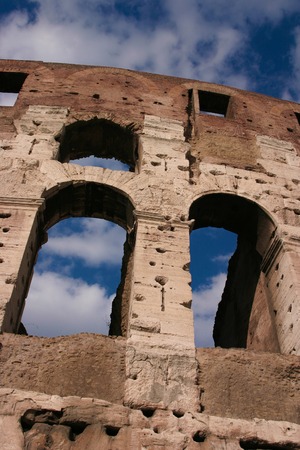 Colosseum in Rome at Sunsetの写真素材
