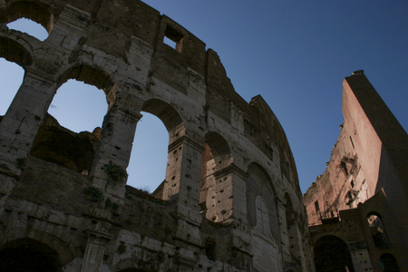 Colosseum in Rome at Sunsetの写真素材