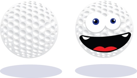 Funny Golf Ballのイラスト素材