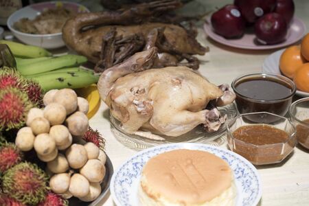 Food supplied to the worship of  filled with nutritionの写真素材