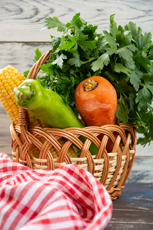 Bunch of different kinds fresh and raw vegetablesの写真素材