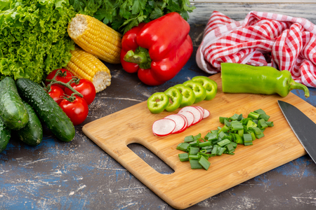 Bunch of different kinds fresh and raw vegetablesの写真素材