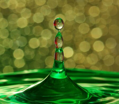 Reflection on dropletの写真素材