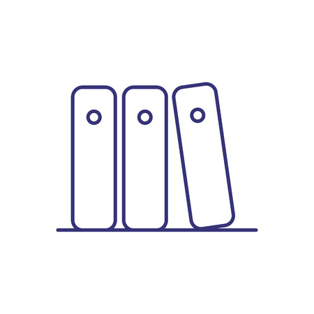 Folders line icon. Data, card file, archive. Database concept. Can be used for topics like data access, storage system, datacenterのイラスト素材