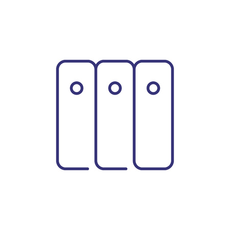 Database line icon. Data, file system, folder, archive. Information technology concept. Can be used for topics like IT architecture, data storage, datacenterのイラスト素材