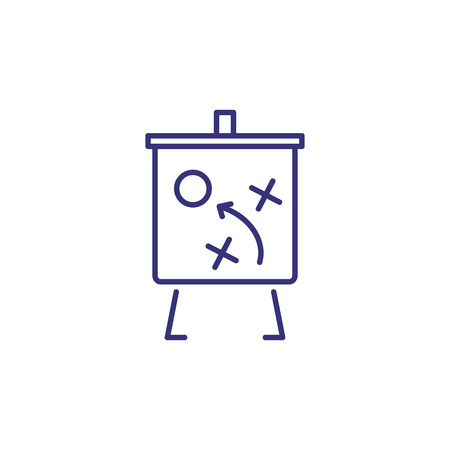 Strategy line icon. Office board, scheme, presentation. Management concept. Can be used for topics like business, leadership, planningのイラスト素材