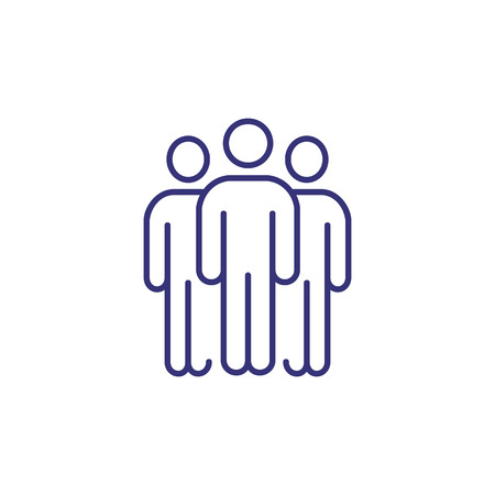 Team line icon. People, workgroup, conference. Business meeting concept. Can be used for topics like negotiation, teamwork, working togetherのイラスト素材