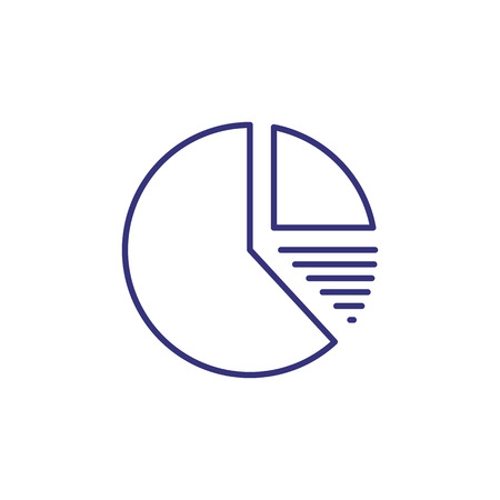 Diagram line icon. Pie chart, graph, segments. Marketing concept.のイラスト素材