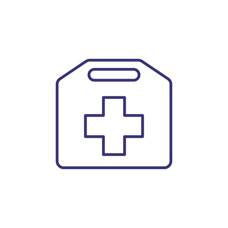 Medical kit line icon. First aid, help, pharmacy. Medicine concept. Vector illustration can be used for topics like healthcare, hospital, treatmentのイラスト素材
