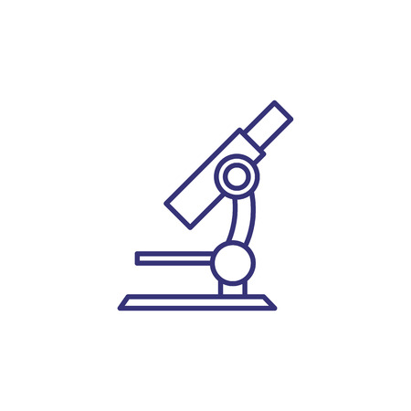 Microscope line icon. Laboratory, research, analysis. Medicine concept. Vector illustration can be used for topics like science, education, chemistryのイラスト素材