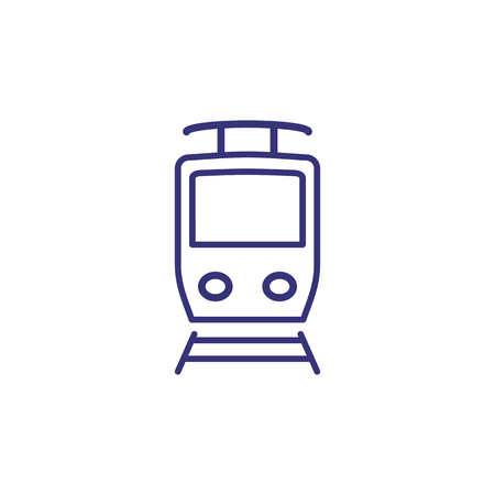 Tram line icon. Train, tram station, public transport. Transport concept. Vector illustration can be used for topics like transportation, city, tripのイラスト素材