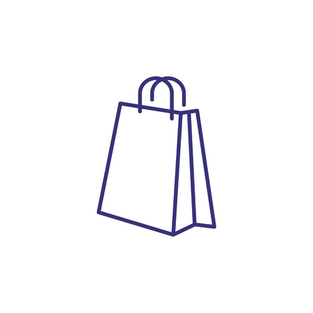 Shopping bag line icon. Package, purchase, gift. Shopping concept. Vector illustration can be used for topics like retail, consumerism, commerceのイラスト素材