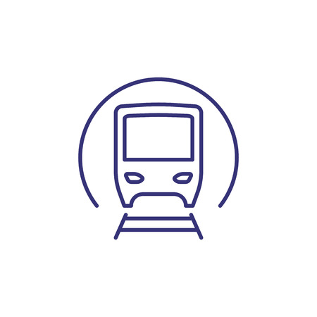 Subway train line icon. Tunnel, metro, station. Transport concept. Vector illustration can be used for topics like transportation, public transport, travelのイラスト素材