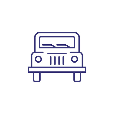 car line icon. Safari, offroad car, suv. Transport concept. Vector illustration can be used for topics like transportation, travel, adventureのイラスト素材