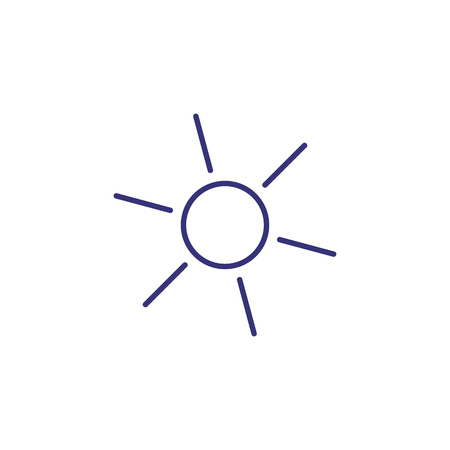 Sun line icon. Weather, nature, environment. Weather concept. Vector illustration can be used for topics like environment, ecology, weather forecast.の写真素材