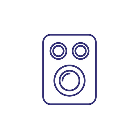 Music speaker line icon. Sound, song, dj. Volume concept. Vector illustration can be used for topics like party, entertainment, technologyのイラスト素材