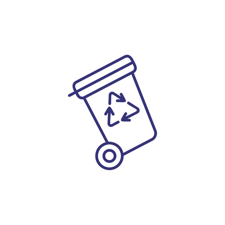 Recyclable waste line icon. Container, pollution, trash. Recycling concept. Vector illustration can be used for topics like ecology, urban, environmentのイラスト素材