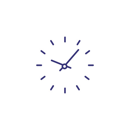 Clock line icon. Wall, office, timepiece. Time concept. Can be used for topics like daily routine,...
