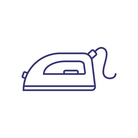 Iron line icon. Heat, press, steam. Home appliances concept. Can be used for topics like hotel service, laundry, housekeeping, smoothingのイラスト素材