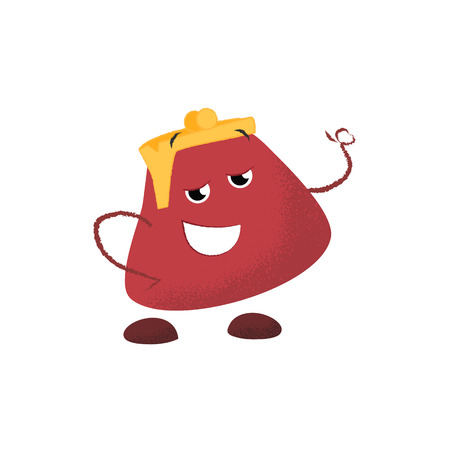 Smiling confident wallet showing ok sign. Purse, money, budget. Can be used for topics like saving, banking, marketのイラスト素材