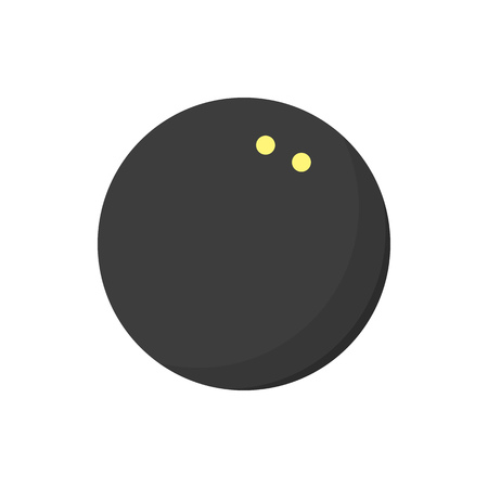 Professional squash ball. Sports equipment, bowling, game. Can be used for topics like tournament, entertainment, leisureのイラスト素材