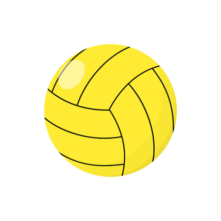 Yellow water polo ball. Sports equipment, contest, competition. Can be used for topics like game, championship, activityのイラスト素材