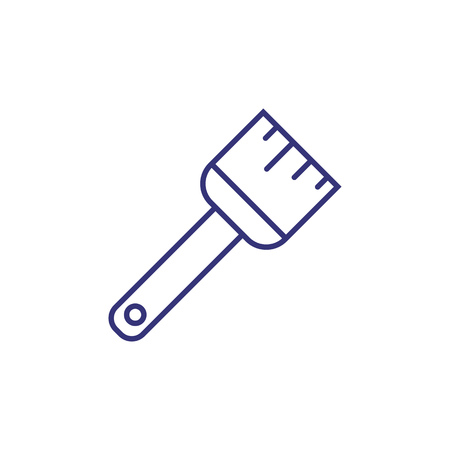 Paint brush line icon. Paintbrush, tool, painter. Construction concept. Can be used for topics like painting, home repair, renovationのイラスト素材