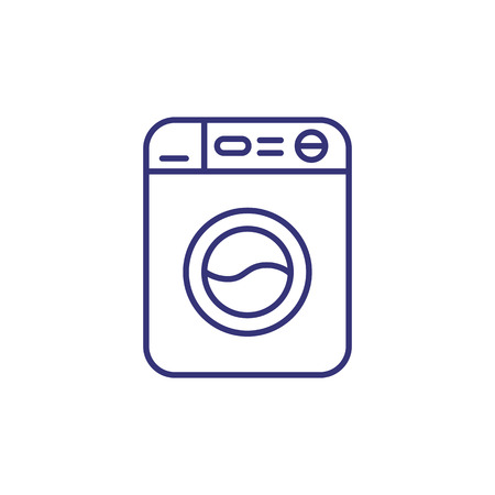 Washing machine line icon. Water, drum, automate, washer. Laundry concept. Can be used for topics like laundromat, facilities, serviceのイラスト素材