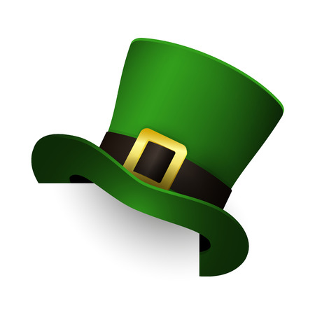 Green leprechaun hat. Saint Patrick day costume element. Can be used for topics like Irish culture, holiday, festivalのイラスト素材