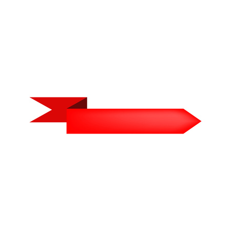Decorative red ribbon illustration. Grand opening, red band, shopping. Decoration concept. Vector illustration can be used for topics like celebration, decorative elementsのイラスト素材