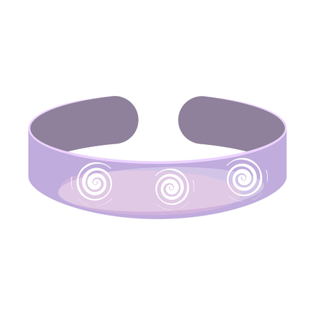 Metal bracelet. Lilac wristband, accessory, bijouterie. Jewelry concept. Vector illustration can be used for topics like jewel store, expensive gift, fashionのイラスト素材