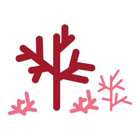 Red colar illustration. Mollusc, ocean, decoration. Nature concept. Vector illustration can be used for topics like ocean, sea, design, decorationのイラスト素材