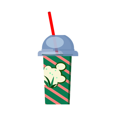 Aloe vera cocktail illustration. Healthcare, environment, drinking. Food concept. Vector illustration can be used for topics like health, drinks, environmentのイラスト素材