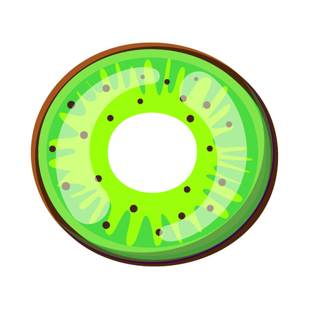 Bright green donut. Inflatable swimming ring. Vector illustration can be used for topics like pool party, summer vacation, beach, lifesaverのイラスト素材