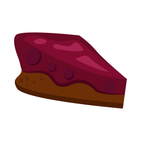 Chocolate cake with berry jelly. Vector illustration can be used for topics like bakery, cuisine, dessert, cafe menuのイラスト素材