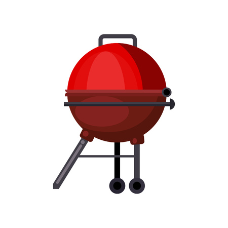 Outdoor grill. Equipment, bbq, barbecue. Vector illustration can be used for topics like cooking, party, picnicのイラスト素材