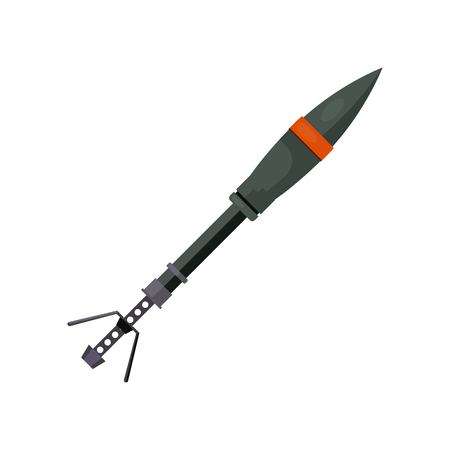 Rocket propelled illustration.Danger, explosion, bomb. Weapon concept. Vector illustration can be used for topics like army, war, defenseのイラスト素材
